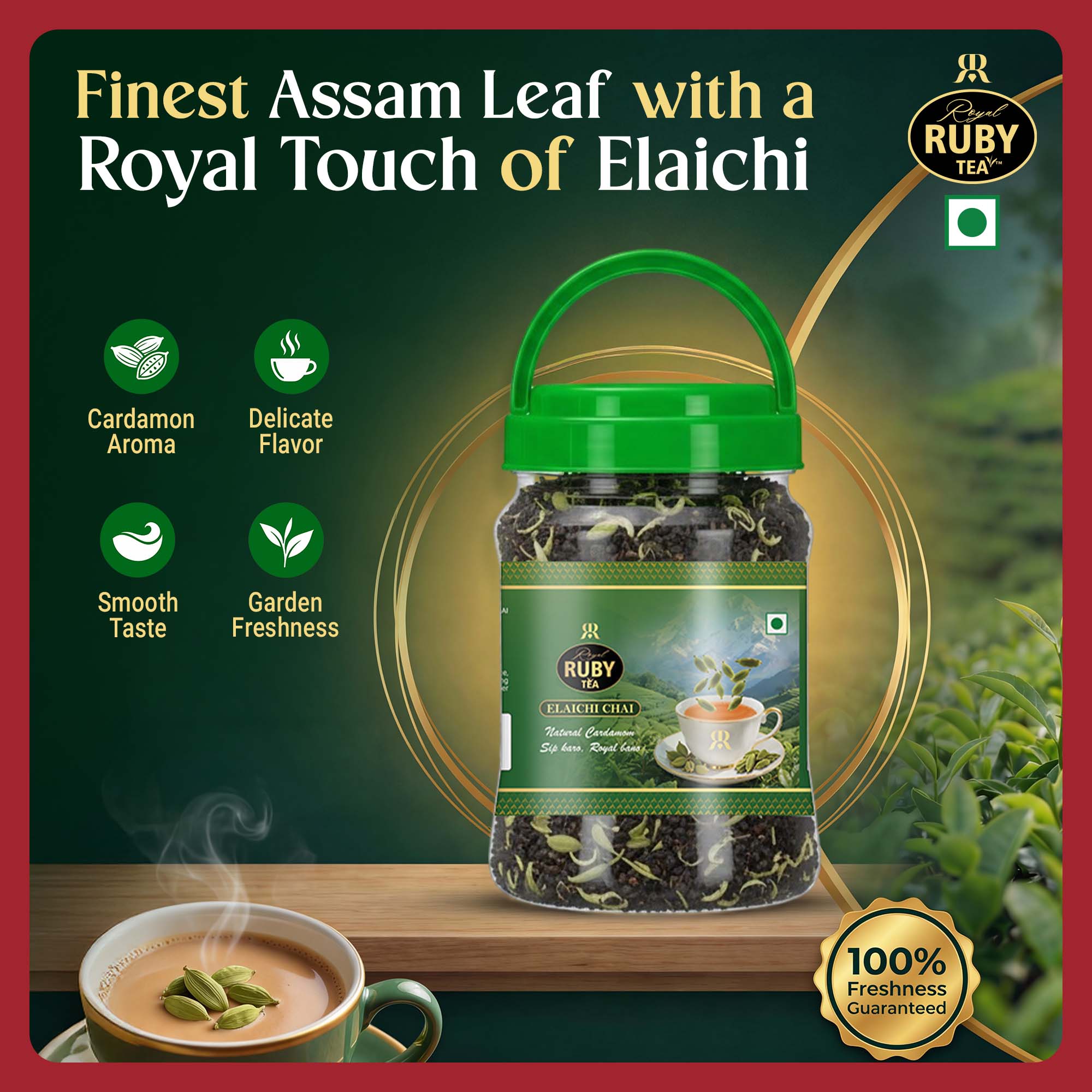 Royal Ruby Elaichi Tea 500g Jar